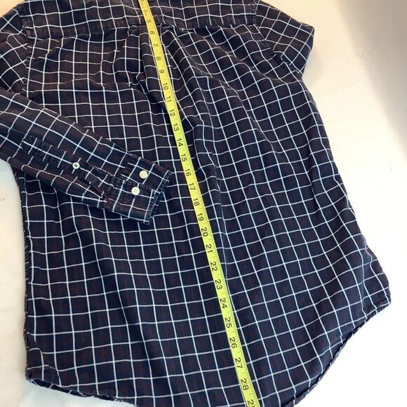 Tommy Hilfiger Blue Checks Long Sleeve Button Up Cotton Shirt Mens Size Small - Picture 5 of 8